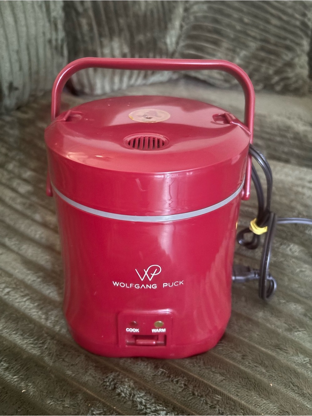 Wolfgang Puck Portable Mini Rice Cooker 1.5 cup Red With Cord BMRC0010 m9